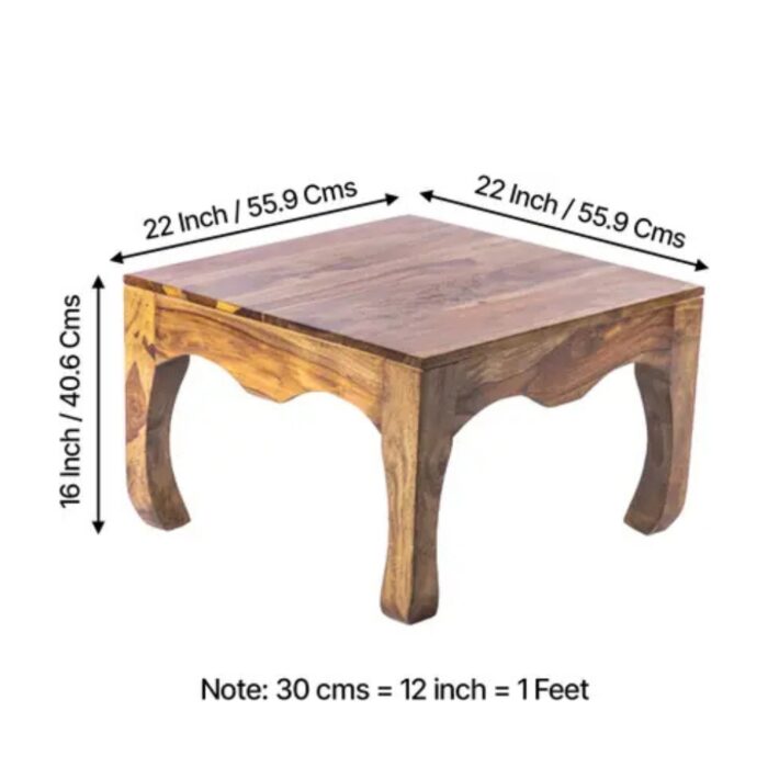 Furnshine - Nelda Solid Sheesham Wood Square Side Table - Image 5