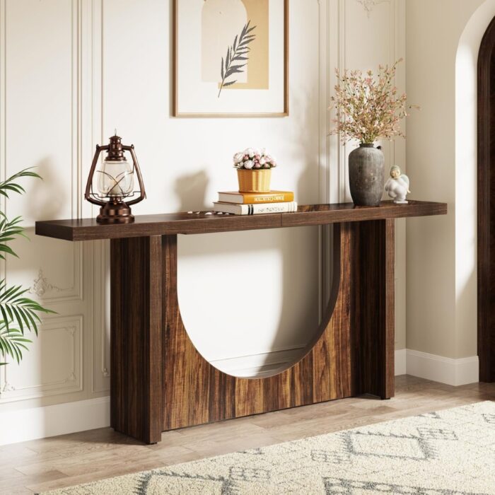 Furnshine - 70.86 Inch Farmhouse Console Table | Vintage Entryway Foyer Table - Image 5