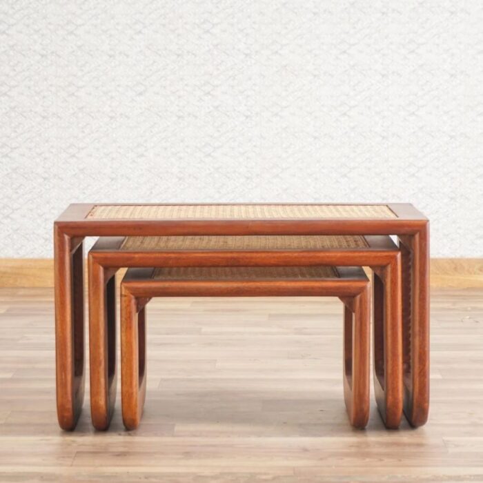 Furnshine - Starlit Rattan Nesting Table - Set of 3 - Image 13