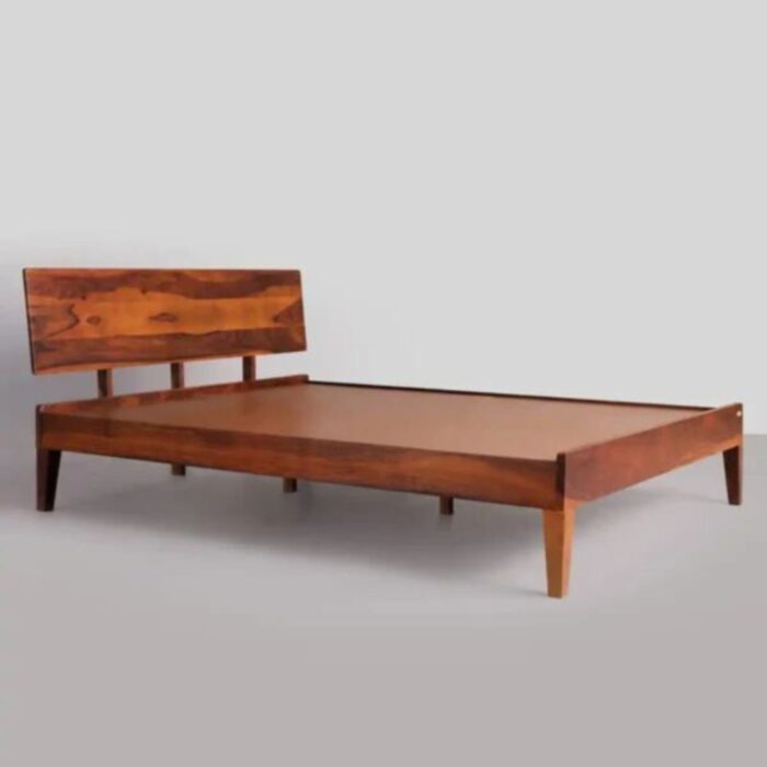 Furnshine - Rollen Sheesham Wood Queen Size Bed Without Storage - Image 4