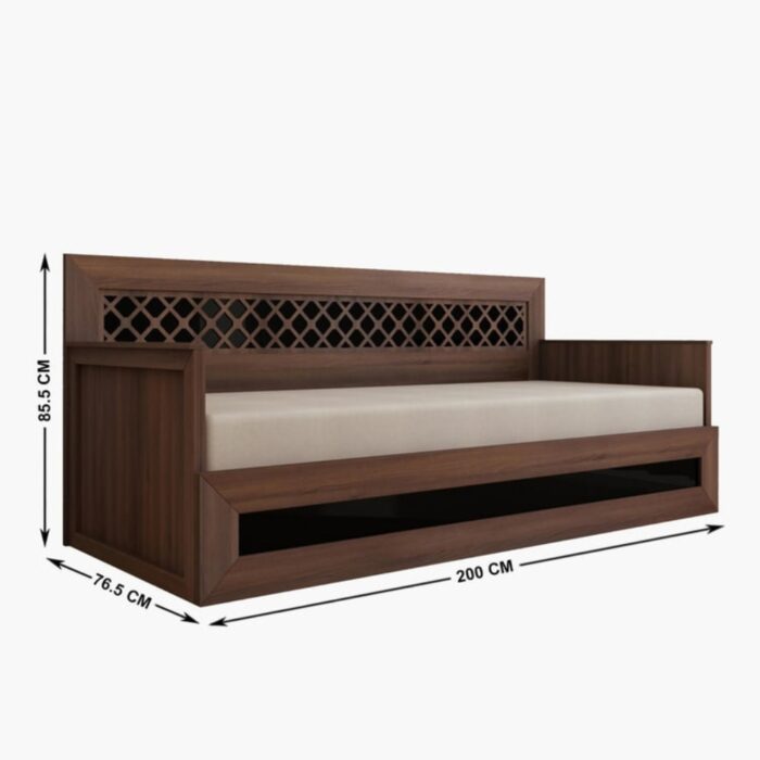 Furnshine - Greeley Fabric 3-Seater Sofa Bed - Brown - Image 9
