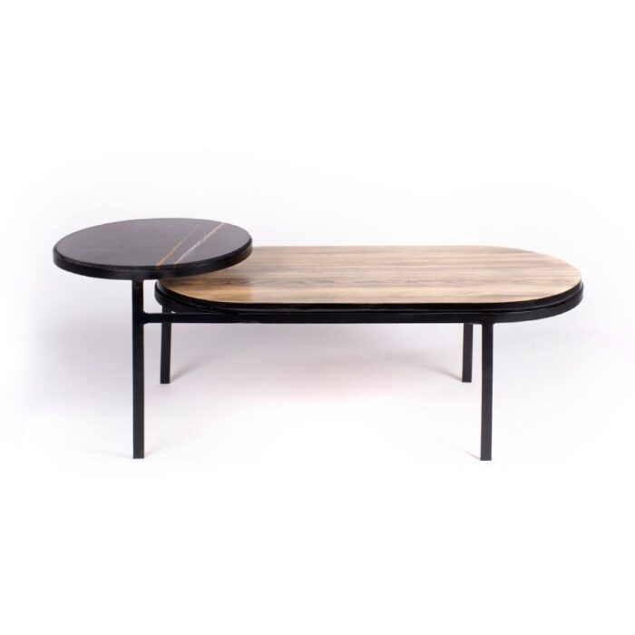 Furn Shine - Tentrum Round Top Black Marble Coffee Table - Image 1