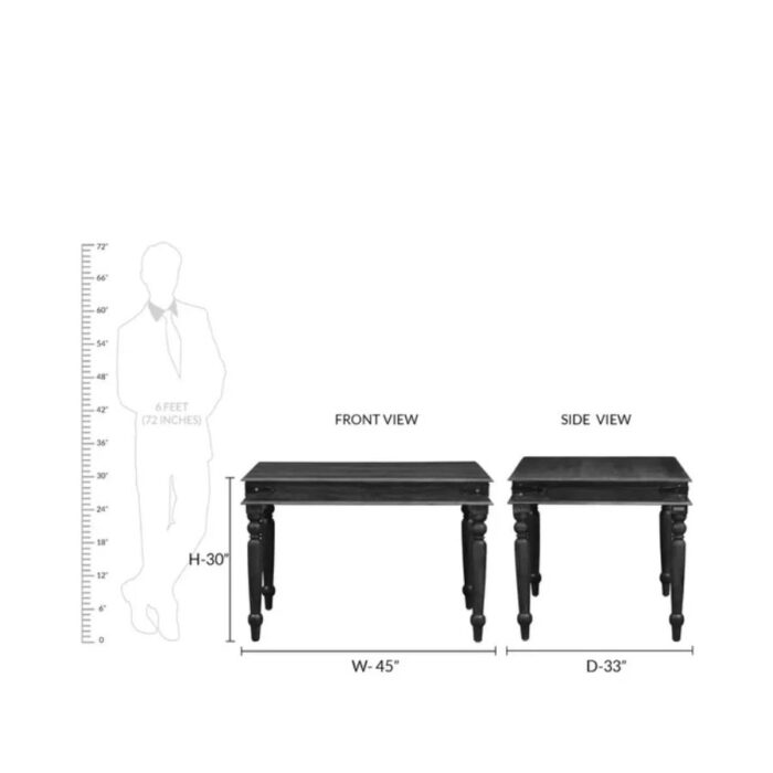 Furnshine - Mariana Solid Sheesham Wood 4-Seater Dining Table Set - Image 3