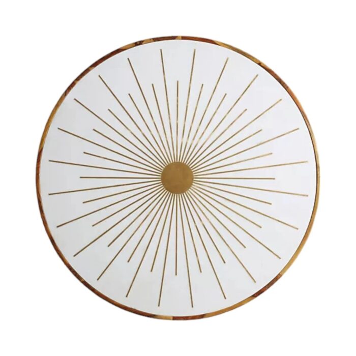 Furnshine - Sherwin Brass Starburst Round Wooden Coffee Table - Image 5