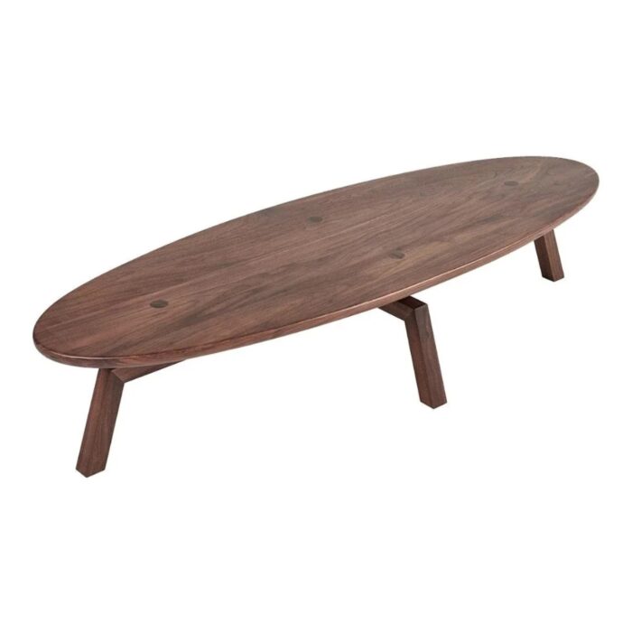 Furnshine - Tilden Oval Solid-Walnut Coffee Table - Image 4