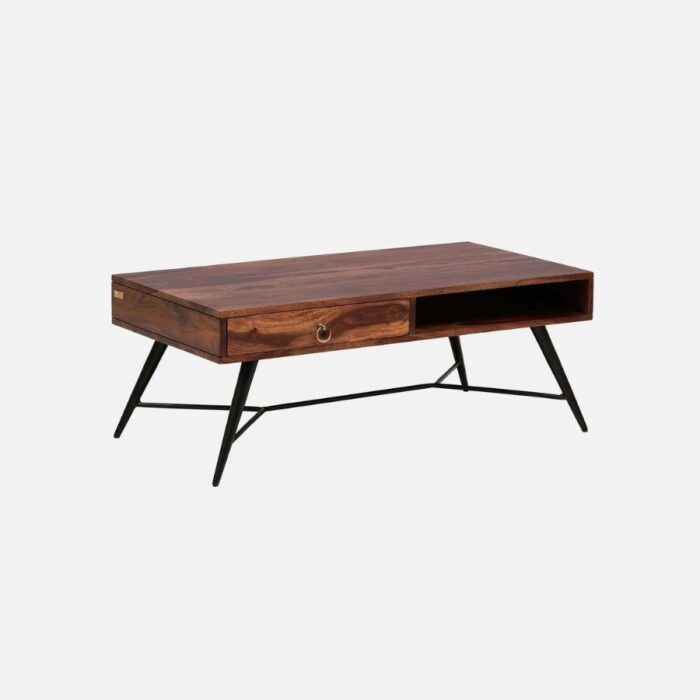 Furnshine - Tory Sheesham Wood Coffee Table with Iron Legs - Image 6