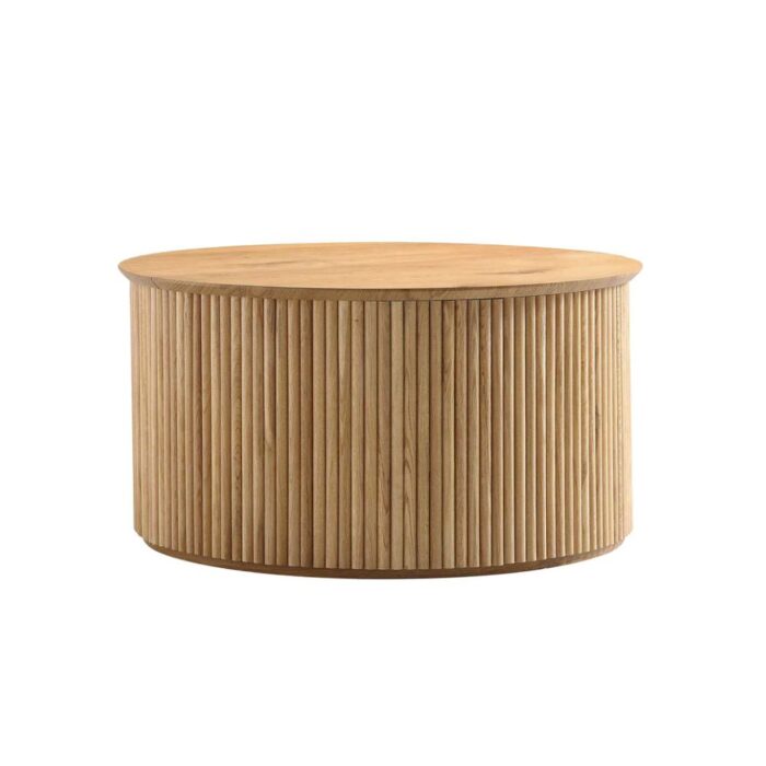 Furnshine - Joss Round Mango Wood Coffee Table with Storage - Image 7