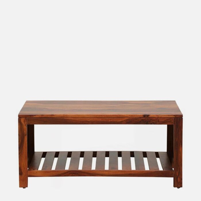 Furnshine - Payne Sheesham Wood Rectangular Coffee Table in Honey Oak Finish - Image 2