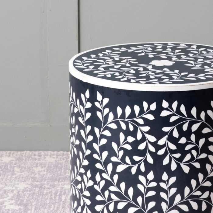 Furnshine - Idina Bone Inlay Leaf Design Side Table - Image 4