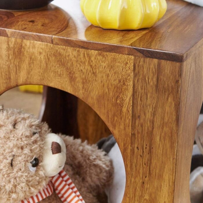 Furnshine - Wayland Sheesham Wood Side Table in Cube Form - Image 5