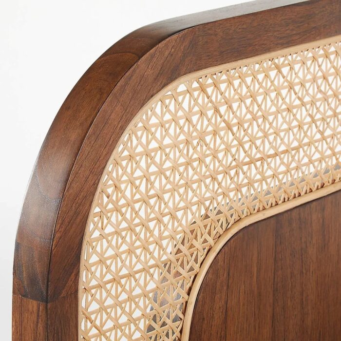 Furnshine - Twain Sheesham Wood & Cane Weaving Bed without Storage - Image 4