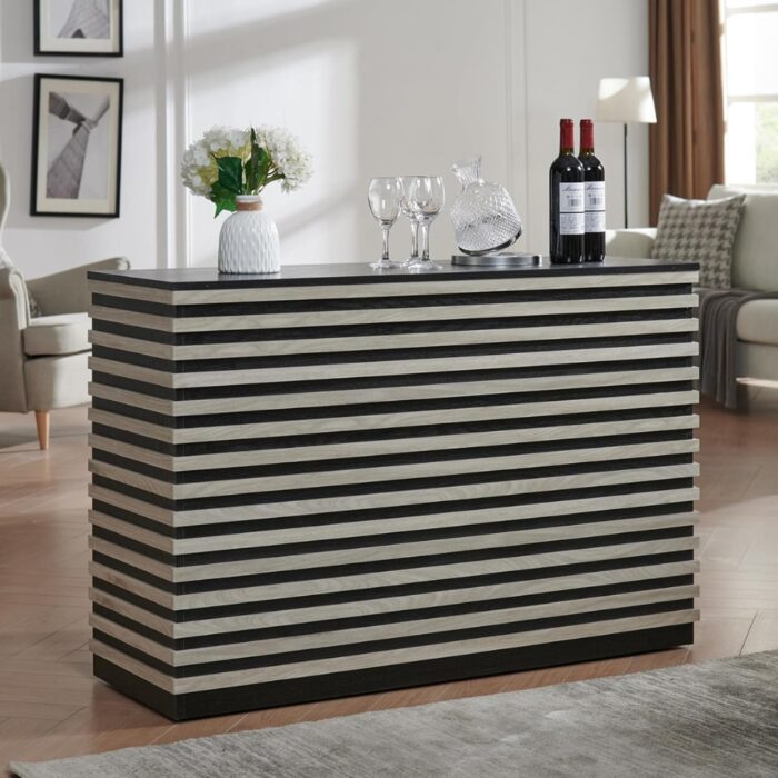 Furnshine - Parkin 47.5" Wine Bar Cabinet with Glass Doors and Drawers - Image 2