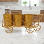 Furnshine - Slater Metal Cutlery/Spoon Holder & Spoon Stand Kitchen Organizer for Utensils (Golden Color) - Image 4