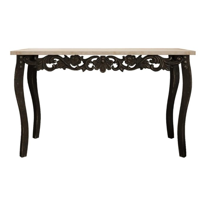 Furnshine - Beal Wooden Carved Console Table in Solid Mango Wood - Image 3