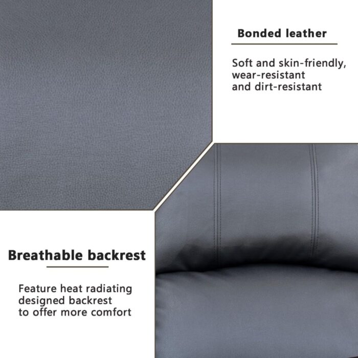 Furnshine - Jarrett Luxury Leather Recliner Sofa with Loveseat & Chair - Image 4