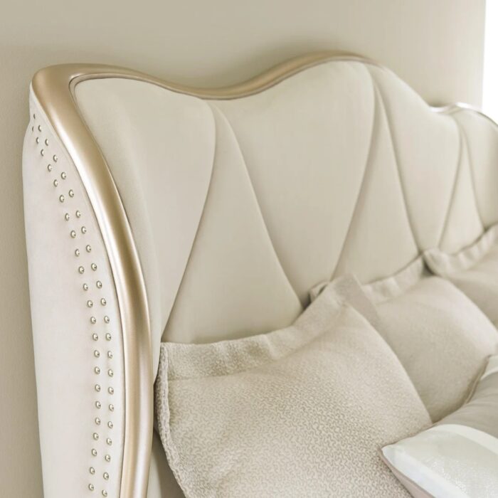 Furnshine - Acton Upholstered King Size Wingback Bed - Image 4