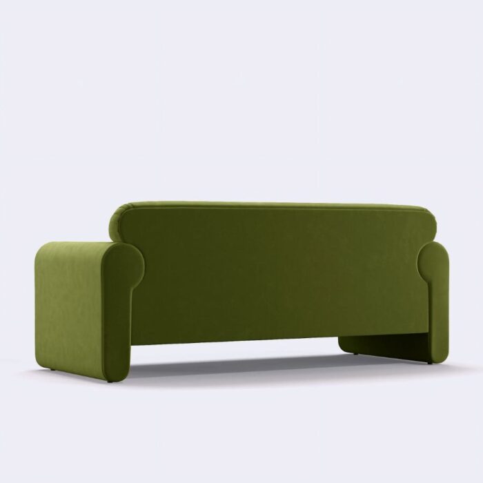Furn Shine - The Classic Roll Arm 3- Seater Sofa - Olive Green - Image 3