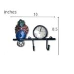 Furnshine - Halston Festive Krishna Clock Holder for Wall | Decorative Metal Clock & Two Key Hanger for Home, Pooja Room & Entryway Décor - Image 4
