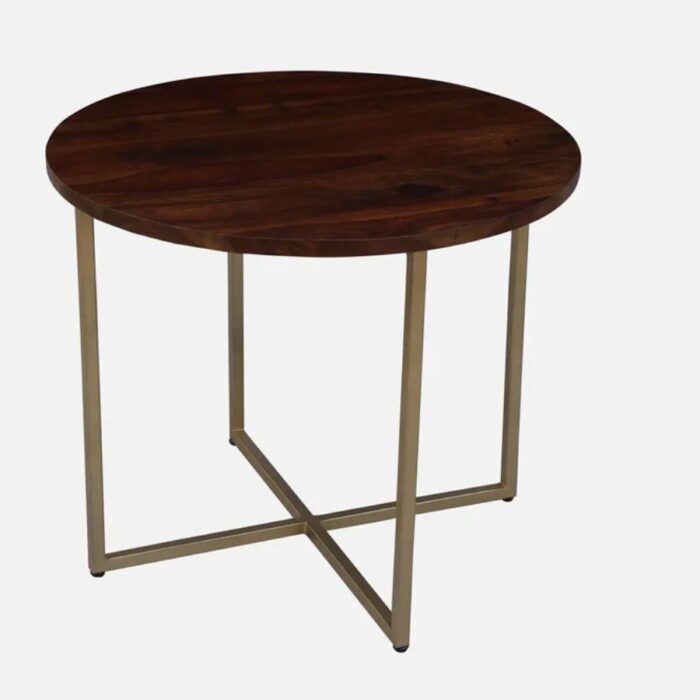 Furn Shine - Cyril 4-Seater Solid Wood & Metal Dining Table Set - Image 5