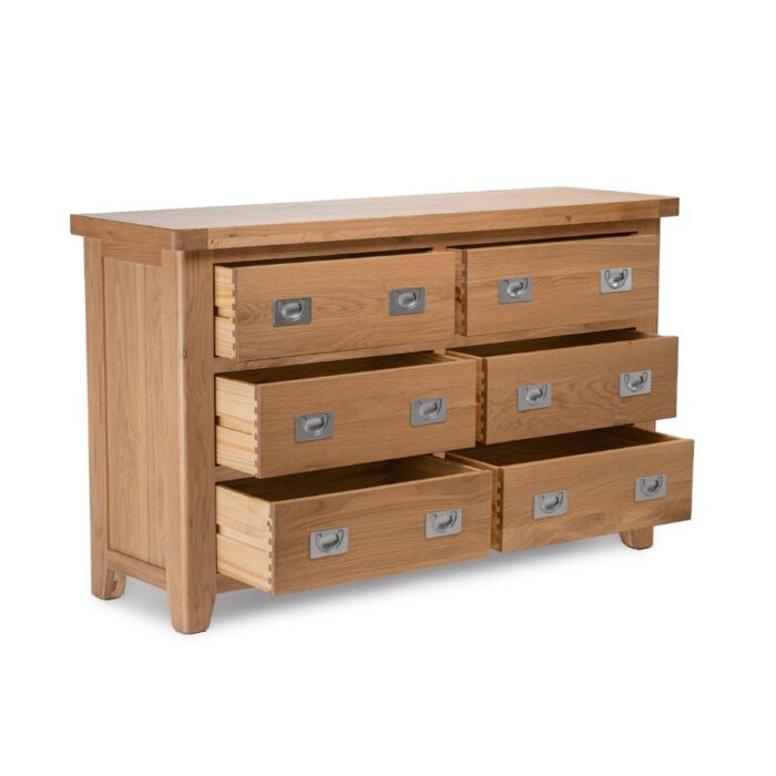Furnshine - Borden Modish Solid Wood Chest of Drawer With 6 Drawers - Image 7