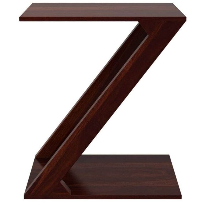 Furnshine - Linton Solid Wood Z-Shape Sofa End Side Table for Living Room - Image 7