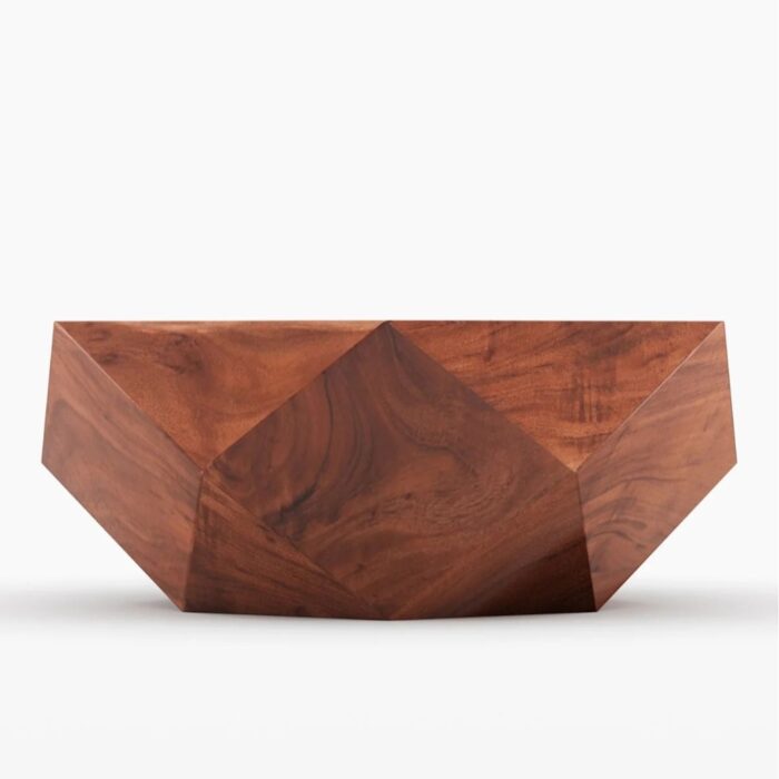 Furnshine - Selby Solid Sheesham Wood Geometrical Shape Coffee Table - Image 4