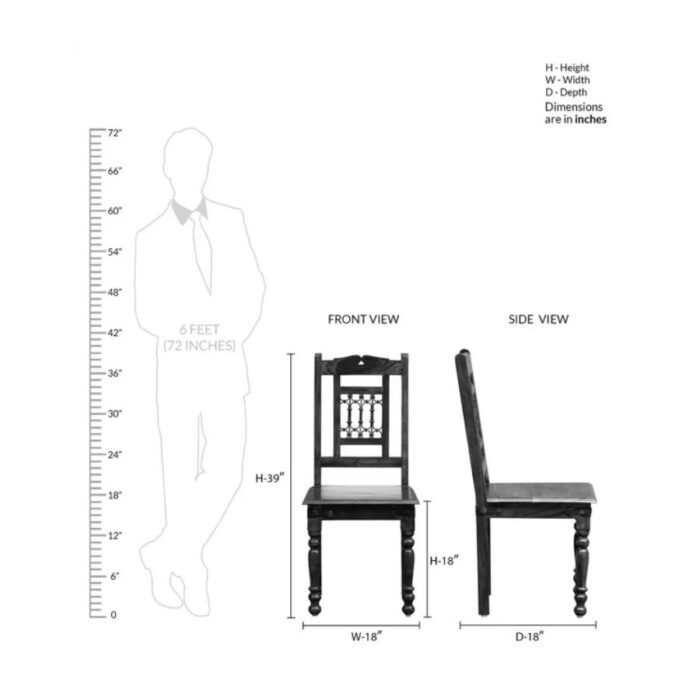 Furnshine - Mariana Solid Sheesham Wood 4-Seater Dining Table Set - Image 4
