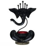 Furnshine - Braden Lord Ganesha Tea Light Candle Holder, Ganpati Deepak for Home Temple, Puja Room, Gift for Diwali Office Décor (Red & Sky Blue) - Image 4