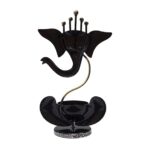 Furnshine - Kipling Black Iron Painted Lord Ganesha Tea Light Candle Holder, Ganpati Diya Stand for Puja Room & Temple, Diwali Decoration - Image 4