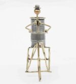 Furnshine - Wyndham Golden Iron Painted Men On Cycle Pen Stand/Pencil Holder - Image 6
