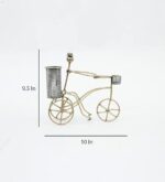 Furnshine - Wyndham Golden Iron Painted Men On Cycle Pen Stand/Pencil Holder - Image 5