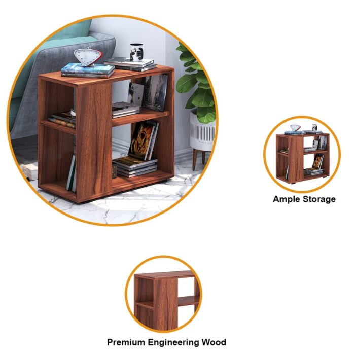 Furnshine - Delbert Engineered Wood End Table/Side Table (Asian Walnut) - Image 5