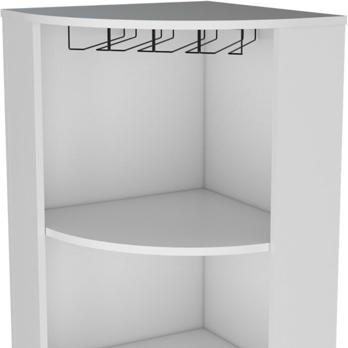 Furnshine - Treena Modern Corner Bar Cabinet (White) - Image 7