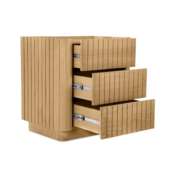 Furnshine - Annesley 3 Drawer 28" W Solid Wood Chest of Drawers - Image 6