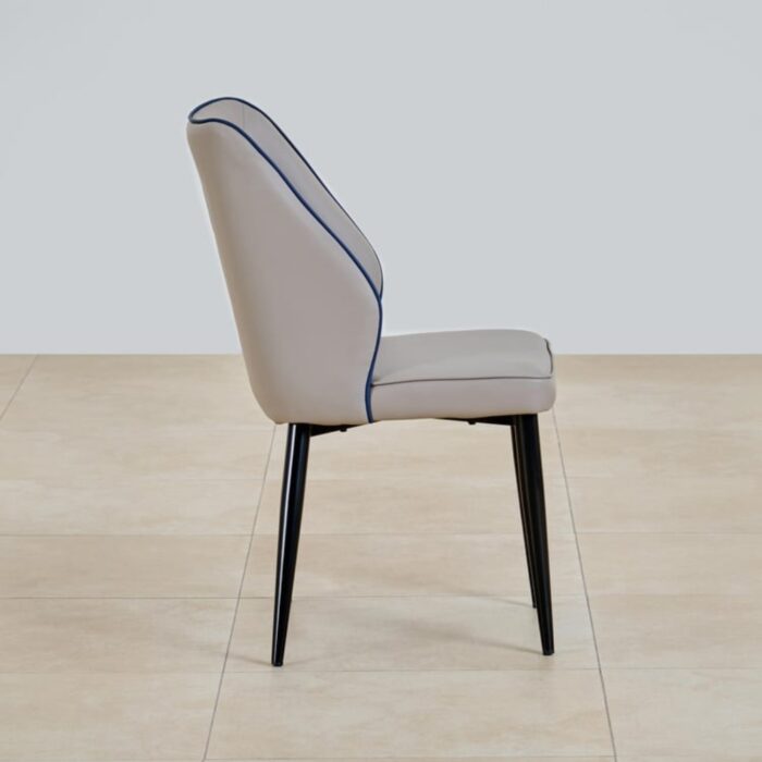 Furnshine - Colton Set of 2 Faux Leather Dining Chairs - Grey - Image 5