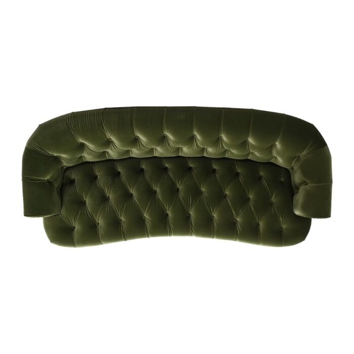 Furnshine - Tay 84'' Green Velvet 3-Seater Sofa, Loveseat & Chair Set - Image 4