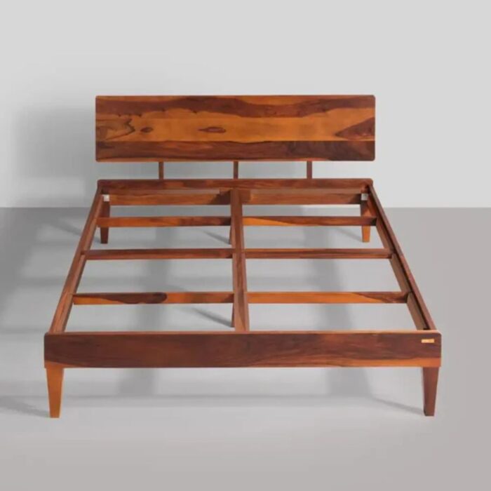 Furnshine - Rollen Sheesham Wood Queen Size Bed Without Storage - Image 6
