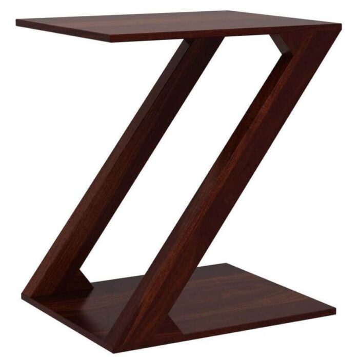 Furnshine - Linton Solid Wood Z-Shape Sofa End Side Table for Living Room - Image 8