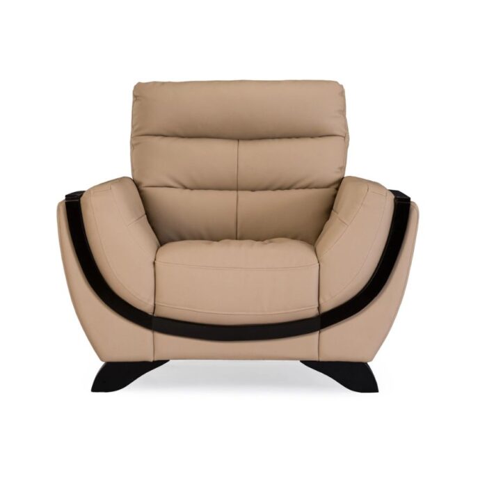 Furnshine - Sly Leatherette 3/2/1 Seater Style Sofa in Mushroom Brown - Image 16