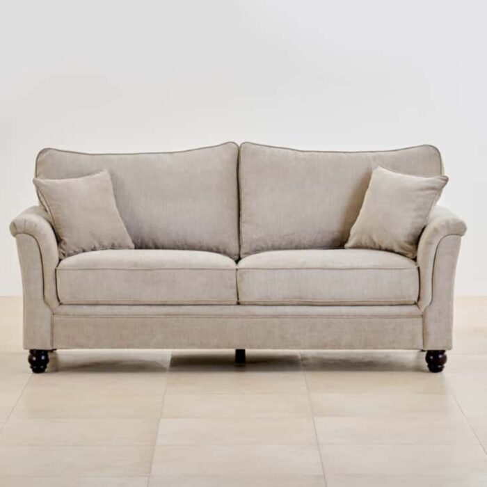 Furn Shine - Eddey Fabric 3+2 Seater Sofa Set - Olive Beige - Image 3