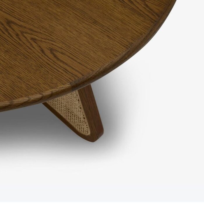 Furn Shine - Butterfly Rattan Coffee Table in Solid Wood with Natural Cane Legs - Image 5