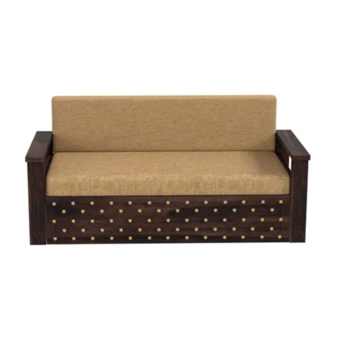 Furnshine - Twiggy Solid Wood Block Style Three Seater Sofa Cum Bed With Storage - Image 2