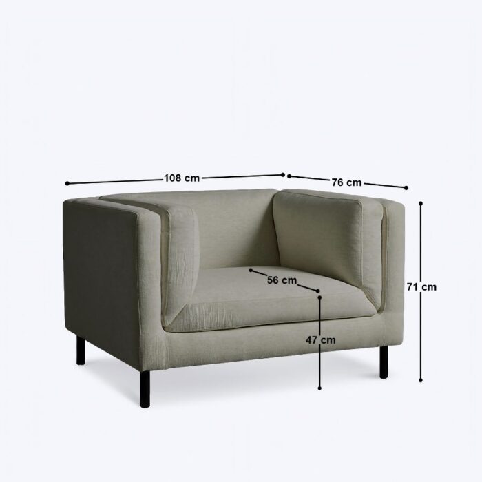 Furn Shine - The Arete 1-Seater Sofa - Image 5