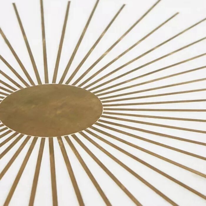 Furnshine - Sherwin Brass Starburst Round Wooden Coffee Table - Image 3