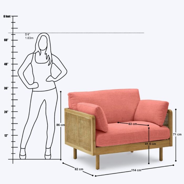 Furn Shine - Calista Rattan 1-Seater Sofa - Image 4