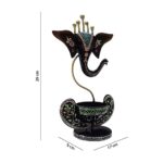 Furnshine - Kipling Black Iron Painted Lord Ganesha Tea Light Candle Holder, Ganpati Diya Stand for Puja Room & Temple, Diwali Decoration - Image 5