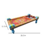 Furnshine - Clifton Handcrafted Wooden Charpai– Ethnic Hand-Painted Decorative Khatiya/Maacha for Home, Pooja, and Festive Decor - Image 3