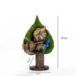 Furnshine - Prescott Krishna Leaf Pen Holder – Handcrafted Spiritual Desk Organizer, Artistic Flute Design for Office & Home - Image 5