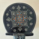 Furnshine - Kingsley Handcrafted Wooden Elephant Stool – Black Ethnic Floral Art | Decorative Accent Table - Image 4