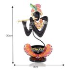 Furnshine - Bliss Krishna Tea Light Candle Holder – Handcrafted Black Metal Tealight Stand for Home Décor & Pooja Room - Image 4